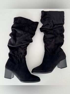 Style & Co Faux Suede Slouchy Mid-Calf Boots, Size 8 - NWOB